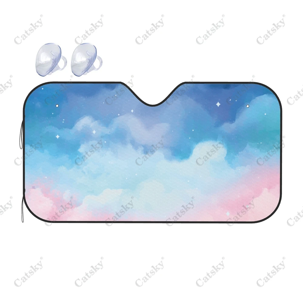 

Universal Car Windshield Sunshade,Artistic - Aesthetic Sun Shield Protector Foldable Sun Visor Covers Car Accessories