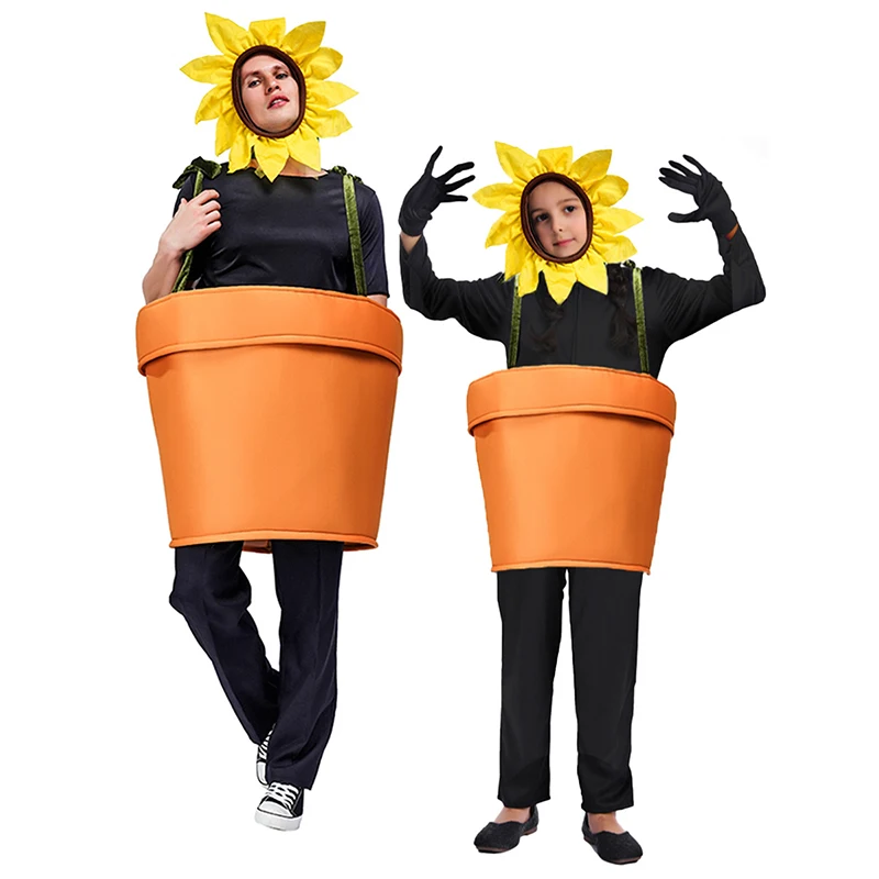 

Funny Sunflower Pots Planting Costumes Role-playing Stage Performance Costumes Role-playing Costumes Makeup Balls