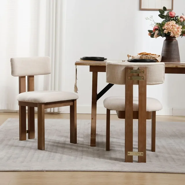 Farmhouse Linen Dining Chairs 3