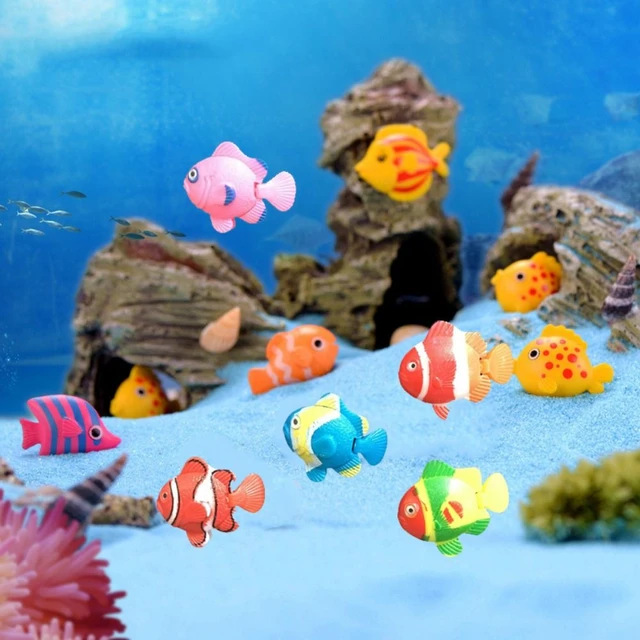 10Pcs Aquarium Fish Ornament Plastic Artificial Fish Small Simulation Fake Fish  Floating Landscape - AliExpress