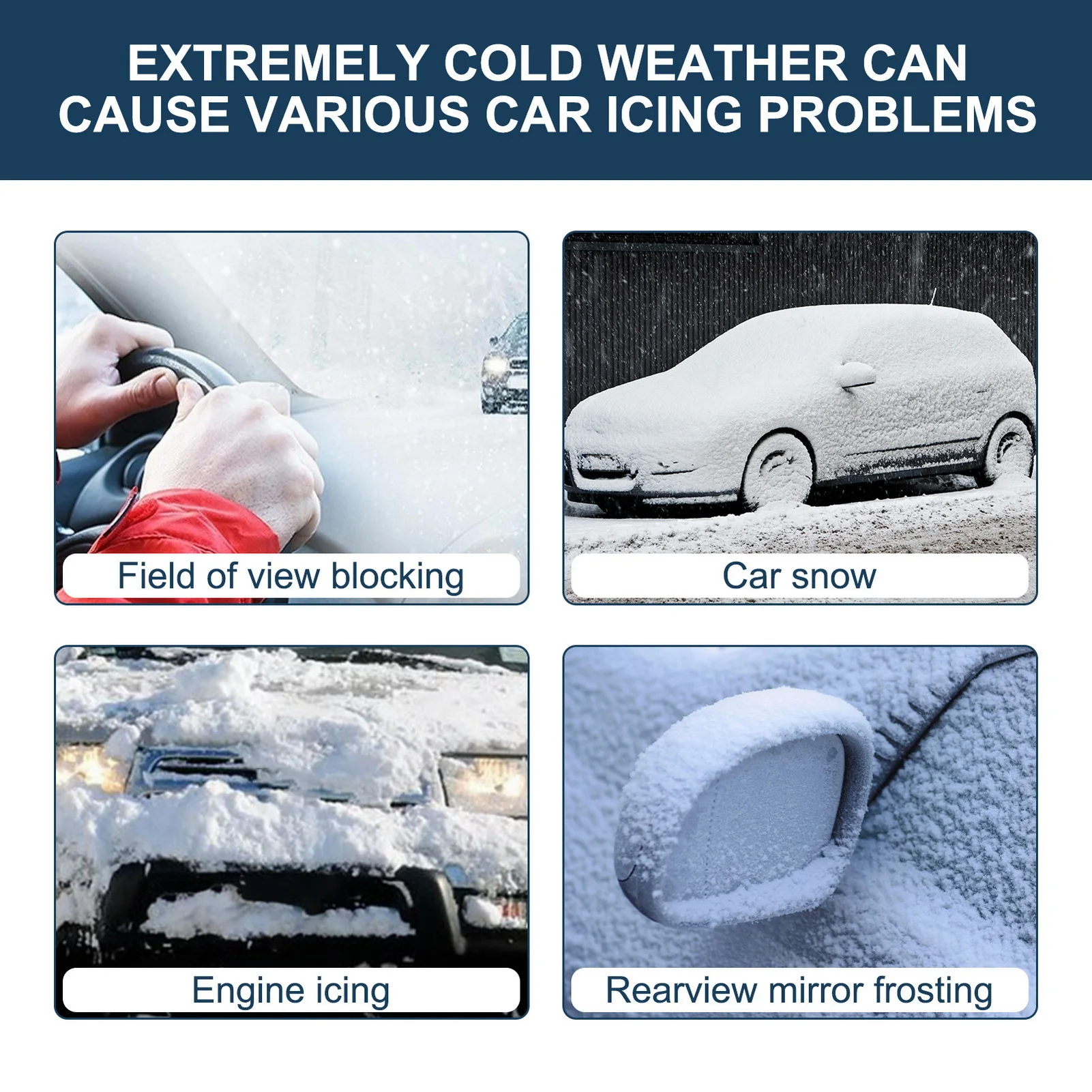 Car Window Anti Freeze Device Anti-ice Antifreeze Ice Snow Removal Instrument Suitable for Car Window Glass snow ice melting spray
