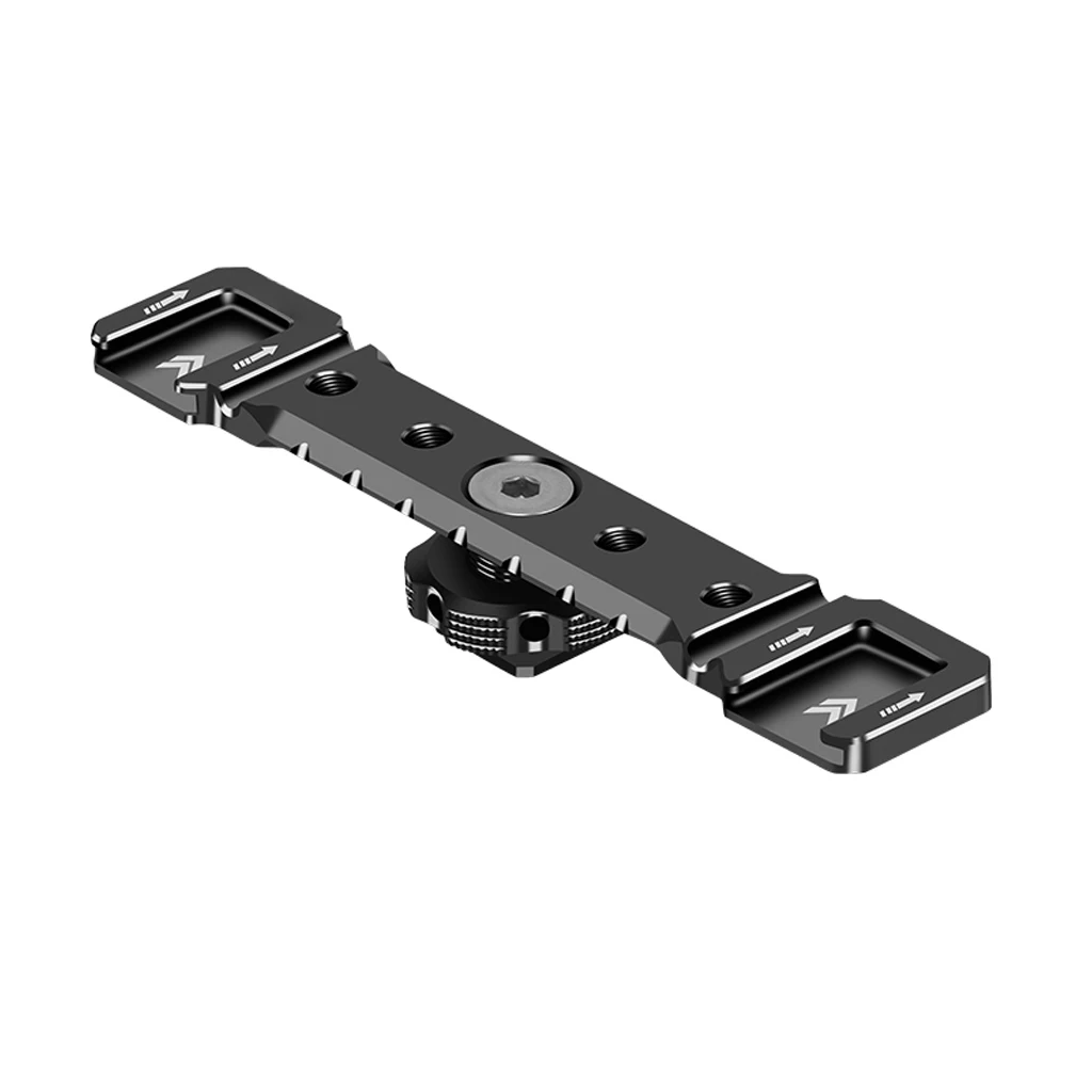 Amdohai Double Cold Shoe Mount Extension Bar Dual Bracket For DV DSLR Camera Smartphone Mic LED