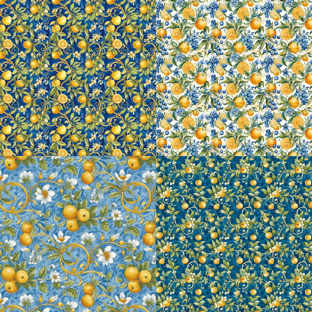 KLJUYP 오렌지 포레스트 종이, 스크랩북 패턴 종이 팩, DIY 공예 배경 종이, 6 X6, 24 매