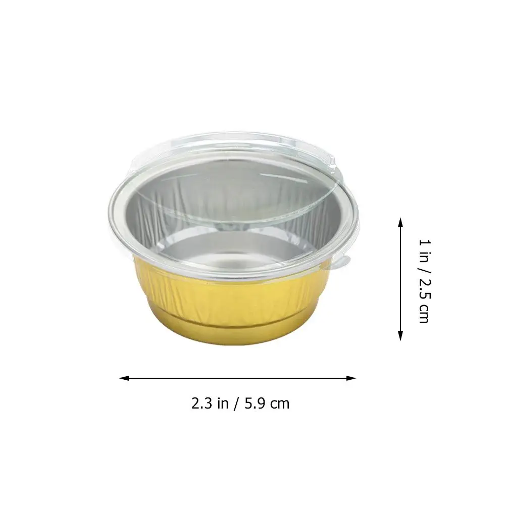 10 Pcs Disposable Aluminum Foil Food Containers Stackable Baking Cups Takeaway Bowls Heat Resistant Tin Foil Pans Safe Storage