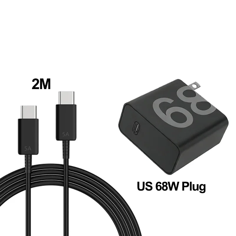 68W Fast USB-C Charger with Data Cable