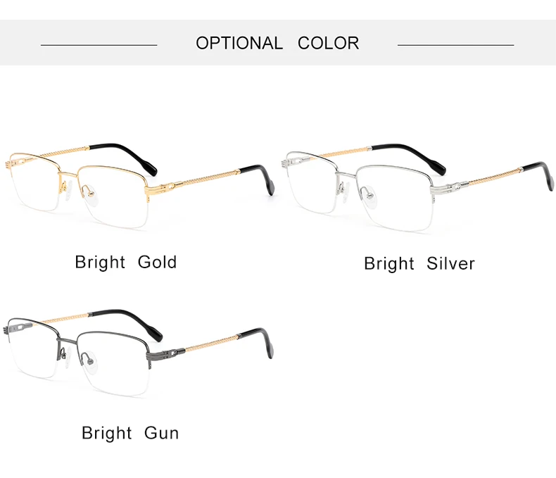 Krasivyy Unisex Semi Rim Square Titanium Eyeglasses 9