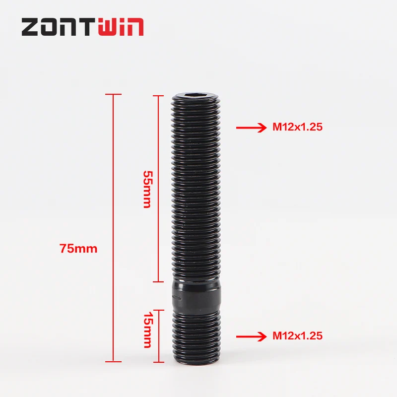 20 Pezzi Bulloni Ruota 57mm - Adattatori Da 12x1.5 A 12x1.5 Per Conversione Cerchi - Foto 5