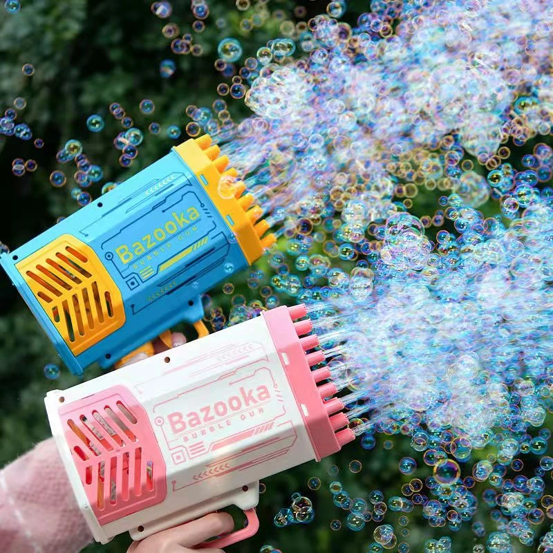 Rocket Bubble Gun Colorful LED Electric Bubble Machine Blower Toys 69