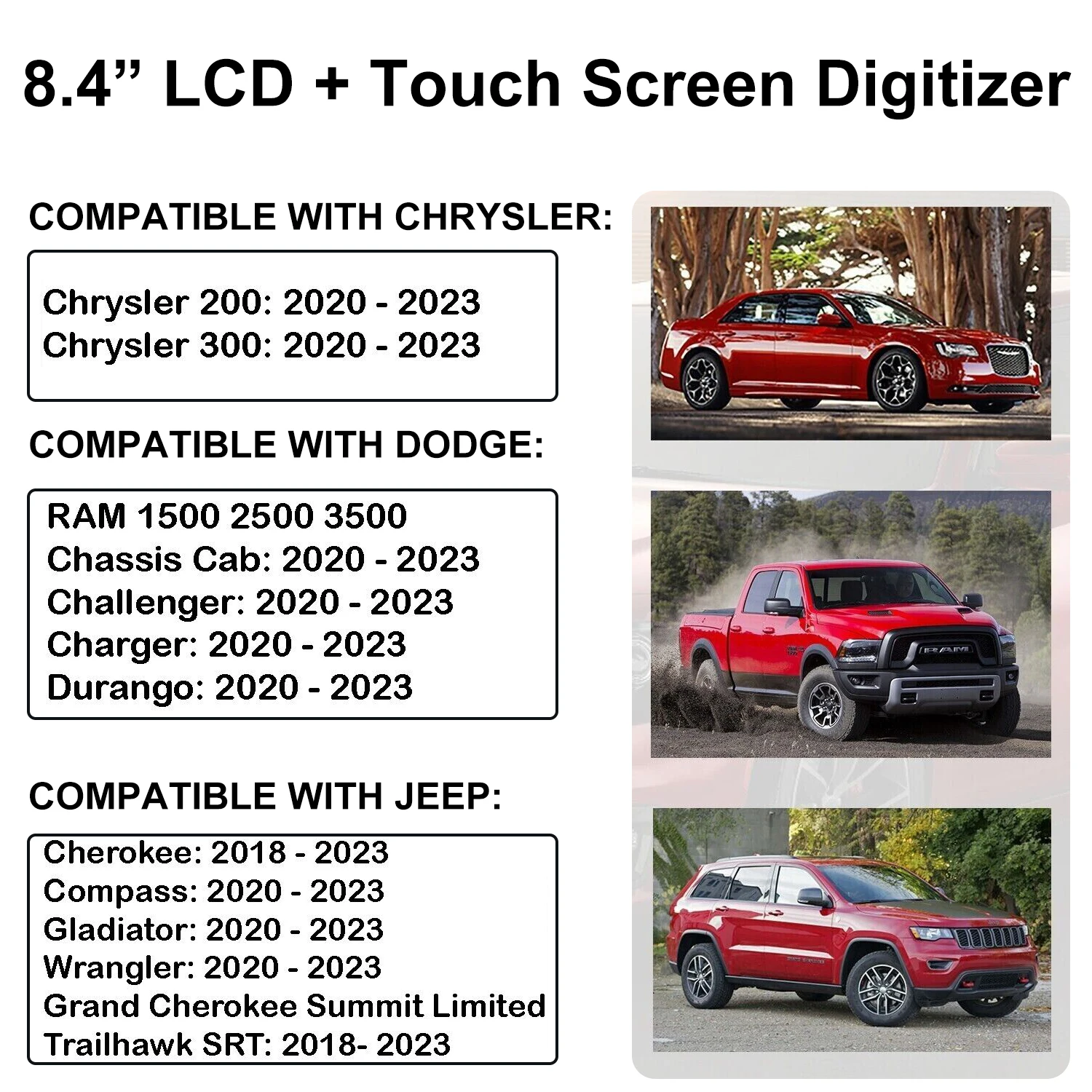 2018-2022  ׷ üŰ TDO-XGA084, Uconnect 4C UAQ LCD , LA084X01(SL)(01)(02) 68388570AB, 8.4 ġ, 1PC
