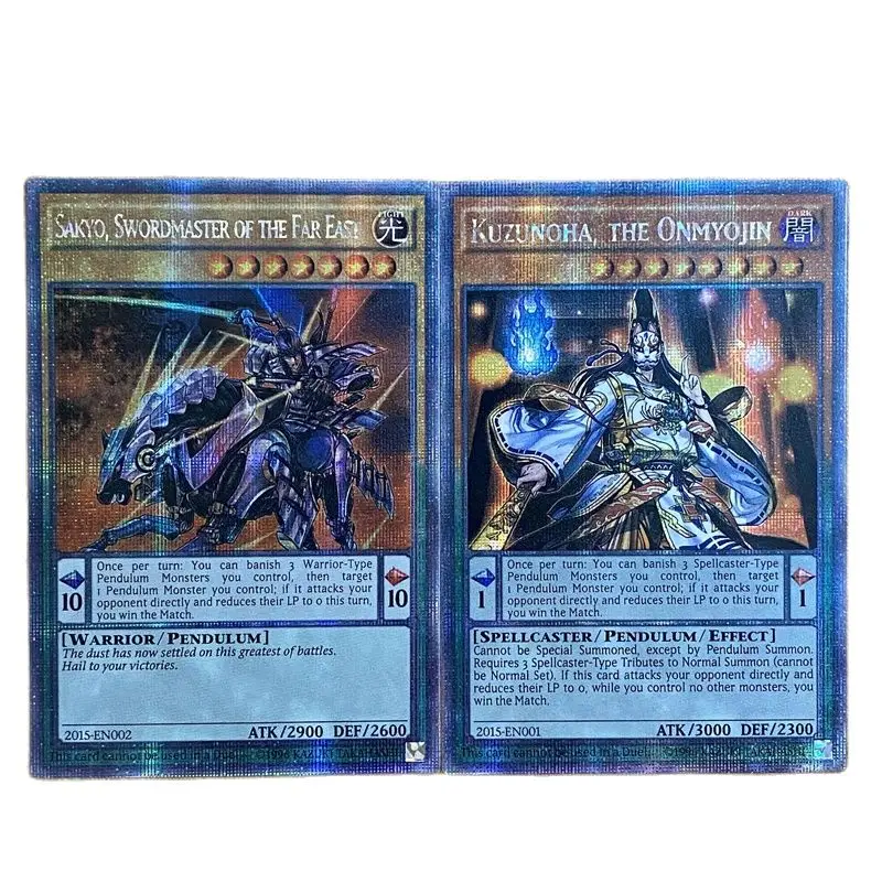 

Yu-Gi-Oh Championship Series 2015 Sakyo, Swordmaster of the Far East/Kuzunoha, the Onmyojin Gift English Card Toy（Not Original）