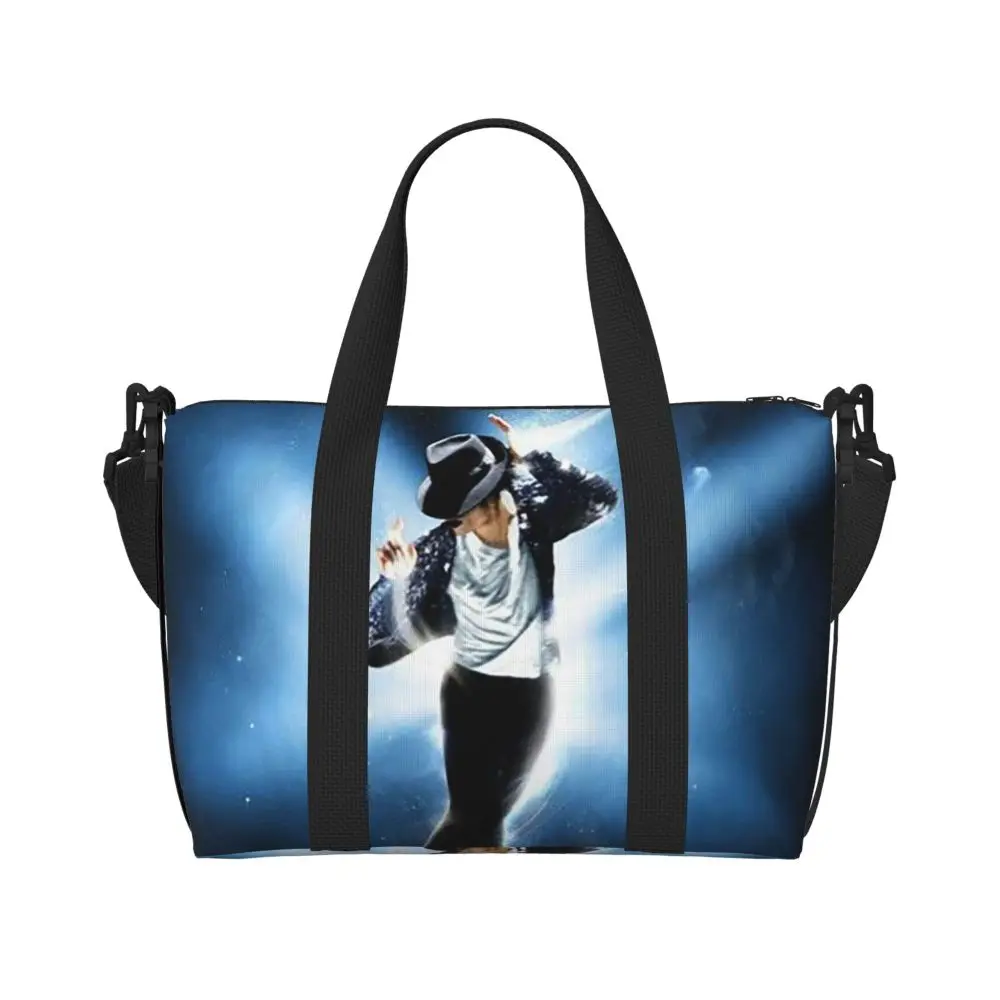 Michael Jackson Musicians Singers Dancers Beach Travel Bag Large Capacity Tote Bags for Sport Women Shopping Duffle Shoulder Bag