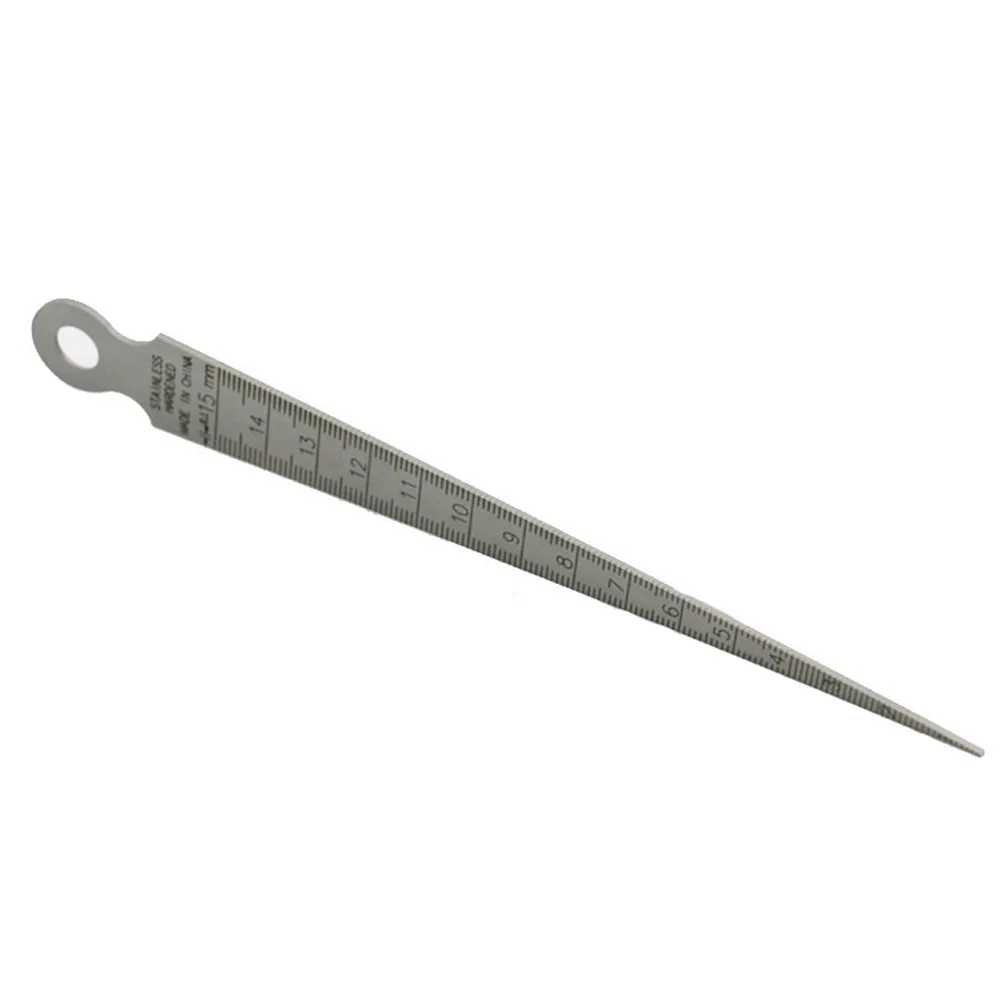 Stainless steel 1-15mm Gauge Aperture Scale Wedge Feeler For Drill Hole Taper Sheet Metal Repair Tools MetricAndInch