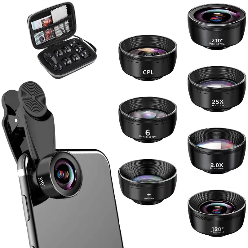 3in1 Fisheye Wide Angle Micro Camera Lens for IPhone Xiaomi Redmi 3IN1 ...