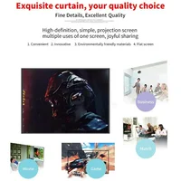 Projectors Screen Fabric Projector Cloth Anti-light 60 72 84 100 120 150inch  Home Outdoor Office Simple Curtain Accessories - Image 5