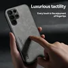 Luxury Leather Case For Samsung S25 S24 S23 Ultra S24 FE A16 A15 A56 A55 A36 A35 5G Cover With Metal Plate Support Car Hold 6