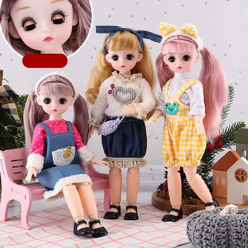 

Новинка, мигающая кукла длиной 28 см, полный комплект, 1/6 шарниров, кукла с одеждой для девочек, игрушки для детей