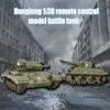 Henglong 1:30 Simulation Remote Control Tank American M26 Panxing/m4a3 Sherman Wireless Battle Tank Parent Child Interactive Toy 2