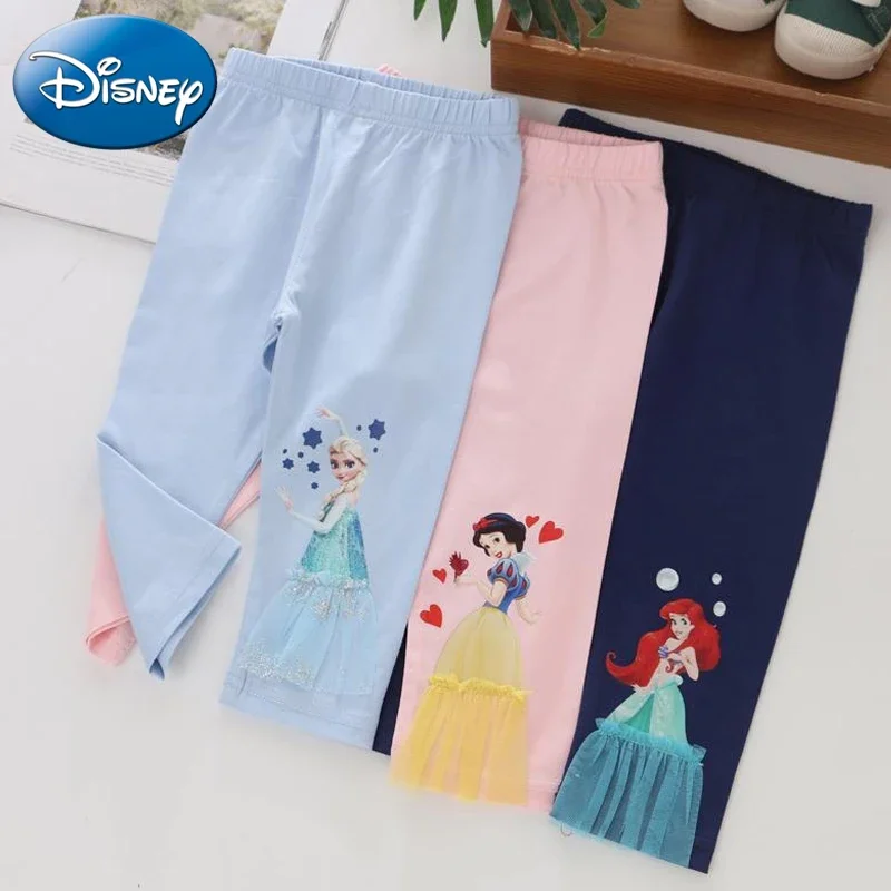 

Disney Cartoon Frozen Girls Leggings Spring Autumn New Style Pants Fashion Princess Elsa Outerwear Pants Christmas Gifts