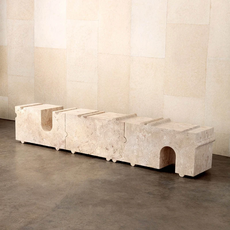 

Natural Cave Stone TV Cabinet Silent Style TV Cabinet Creative Personality Designer Art TV Cabinet Italian Marble