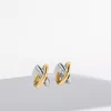 Boucles d'oreilles Vintage CC Design pour femmes, mode coréenne, croix X, Zircon, bijoux de fiançailles, cadeaux, vente en gros