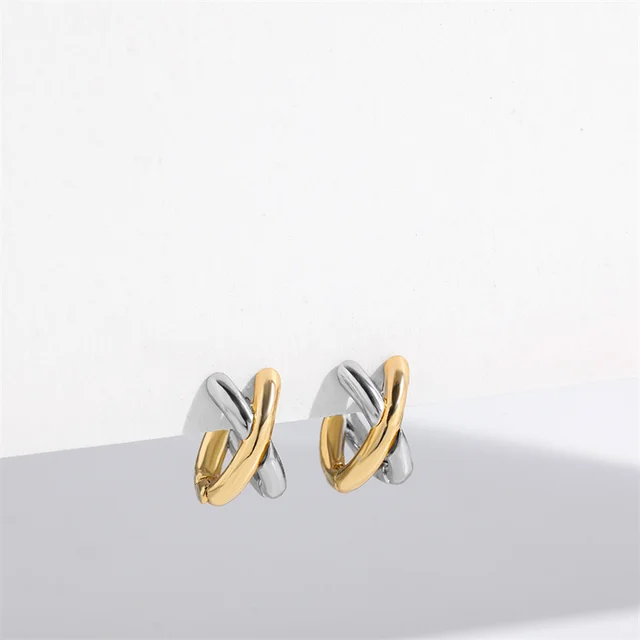 Boucles d'oreilles Vintage CC Design pour femmes, mode coréenne, croix X, Zircon, bijoux de fiançailles, cadeaux, vente en gros