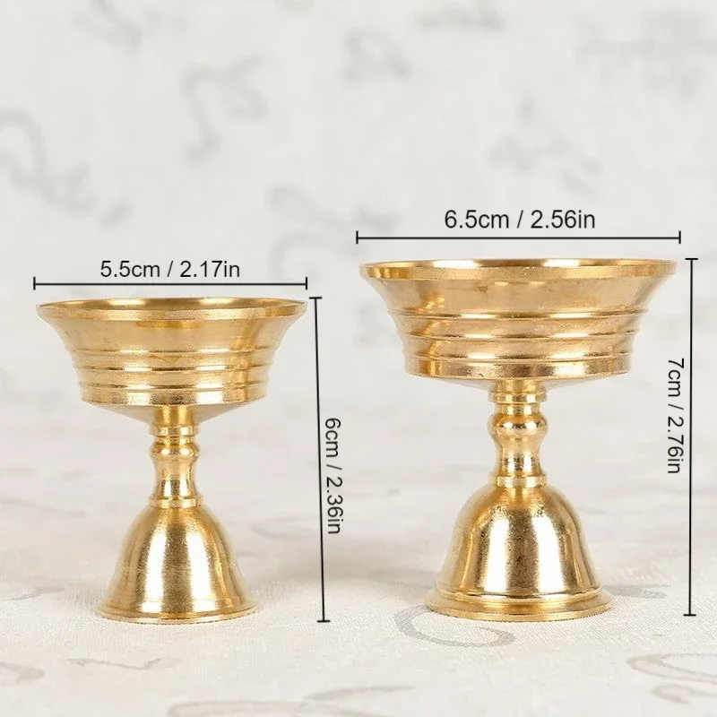 Candle Holders 1PC Copper Butter Long Lamp Candlestick Put Candle Cup Home Decor