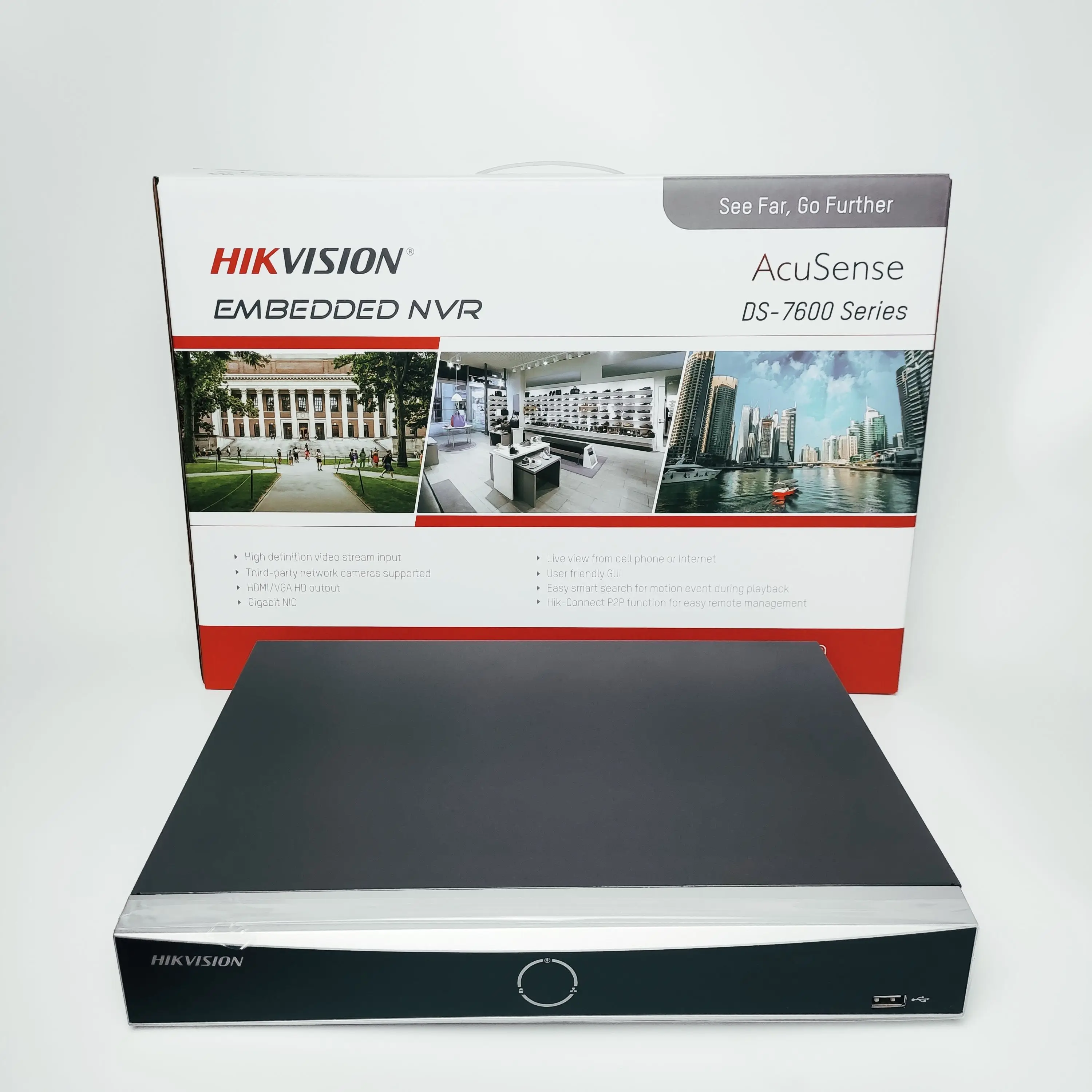 Original Hikvision 4/8/16-ch PoE 1U K Series AcuSense 4K NVR DS