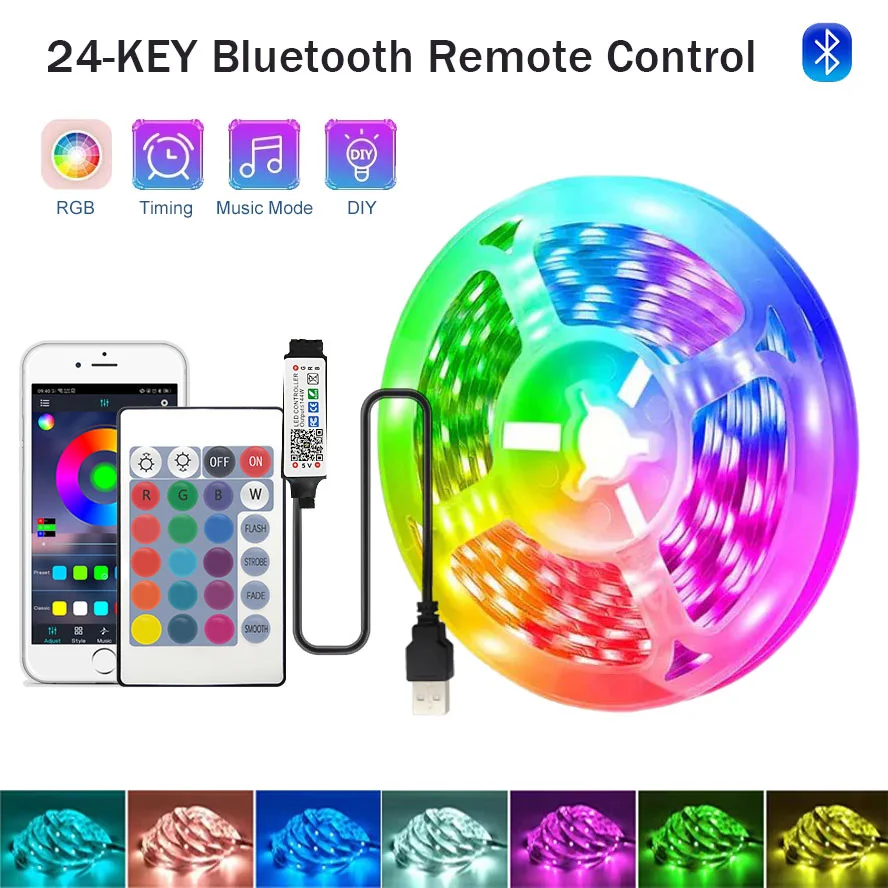 ตัวเลือกสินค้า ไฟ LED เส้น RGB ปรับสีได้ ควบคุมผ่านแอปพลิเคชัน