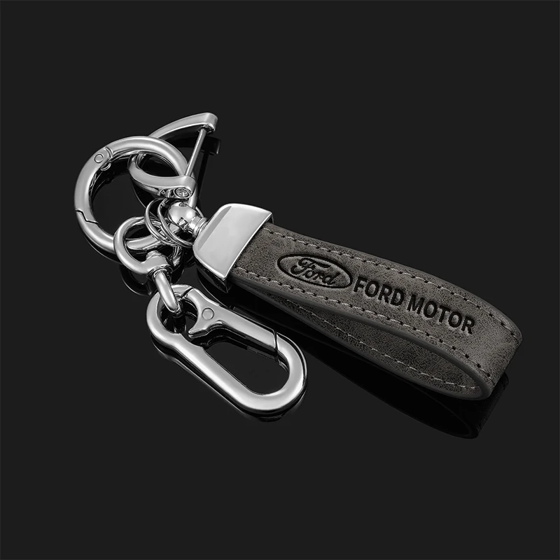 Premium Leather Car Keychain Accessory
