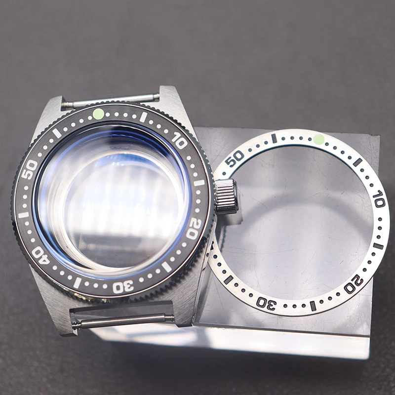 40mm Modified Seiko 62MAS Vintage Watch Cases Diving Bubble Domed Sapphire Glass Part Fit NH34 NH35 NH36/38 Movement 28.5mm Dial