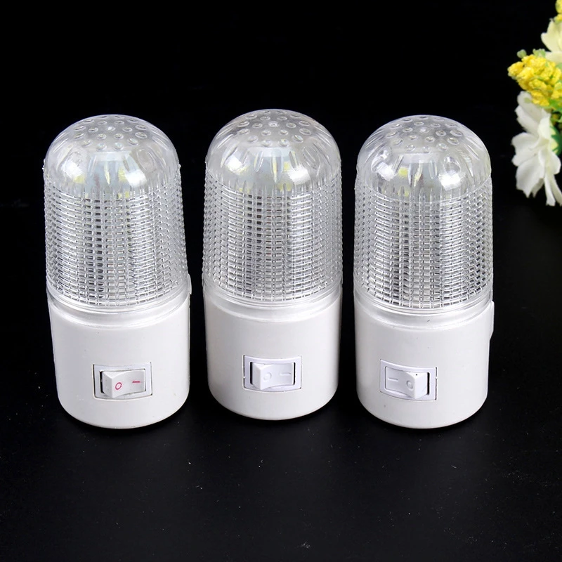 LED 소켓 야간 조명 플러그인 벽 램프 에너지 절약형 스위치 포함 수유용 침실 침대 옆 복도 계단 캐비닛 조명