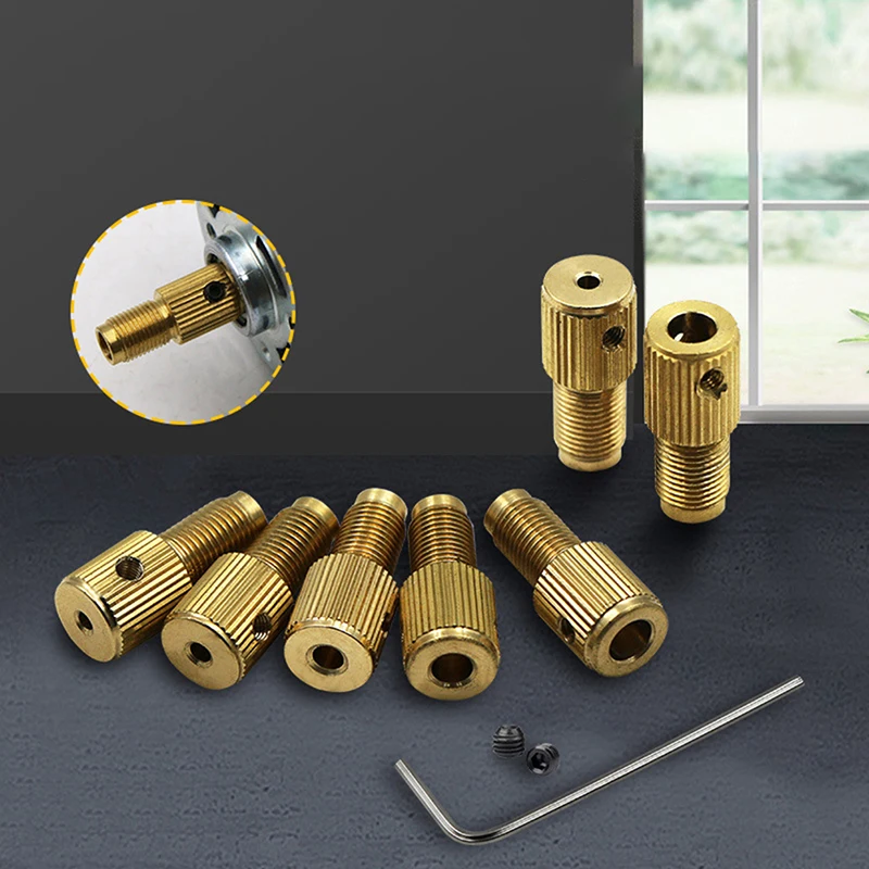 

Drill Chuck Shaft Mini Brass Drill Clamp Chuck Connecting Rod Electric Motor Shaft Drill Chuck Adapter