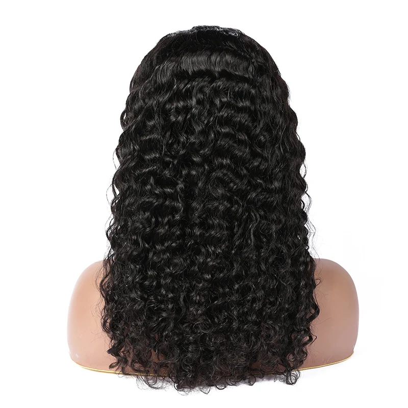 Natural Wave Headband Wigs Human Hair Wigs For Women 10-30inch No Glue No Sew Wavy Scarf Wig Brazilian Lace Wig 180% Density