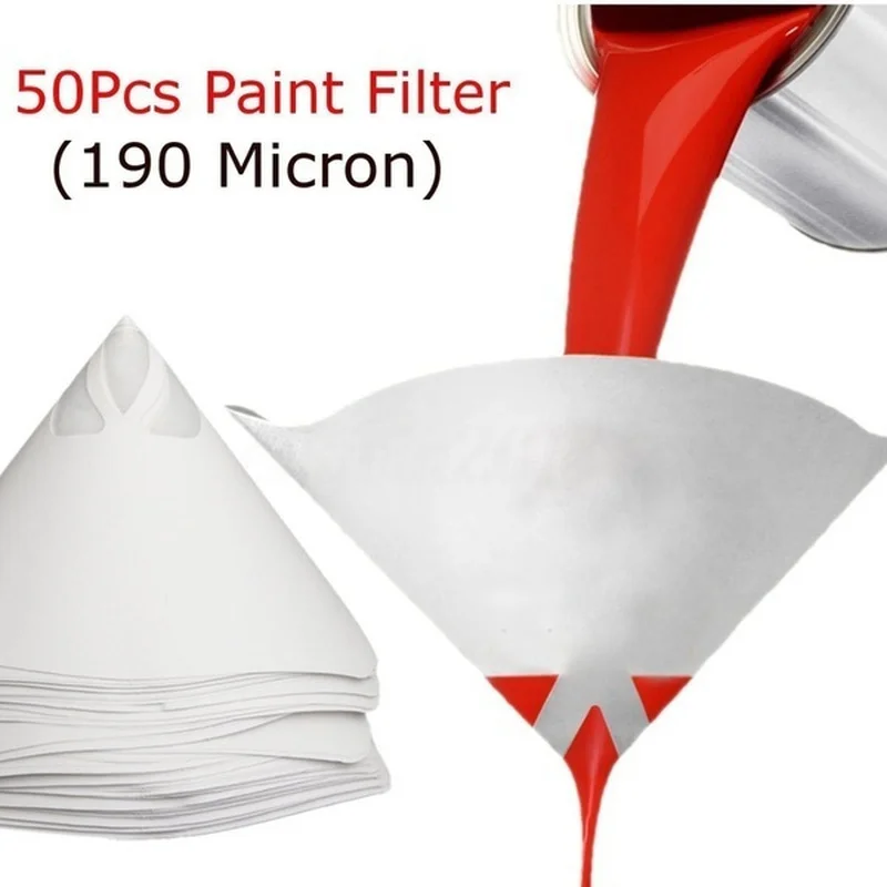 Car Paint Spray Mesh Paper Filter Purifying Straining Funnel Disposable Nylon Conical 190 Micron Accessories paint filter paper filter