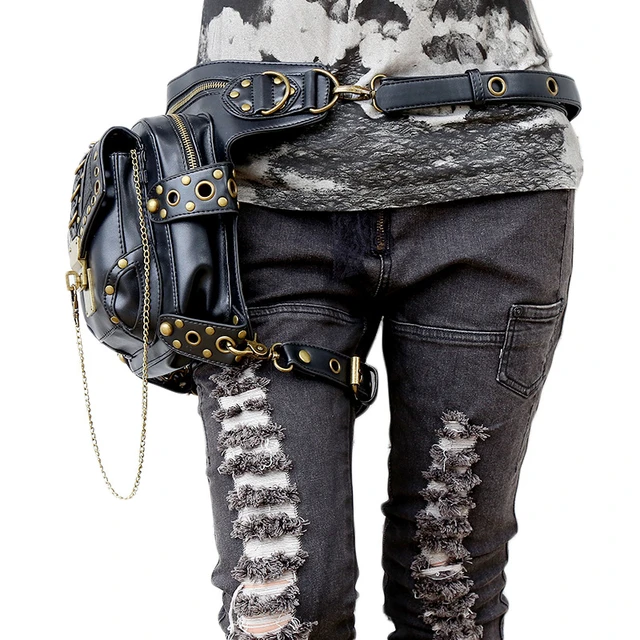 Men Vintage Steampunk Fanny Bags Steam Punk Retro Rock Gothic Bag Goth  Shoulder Waist Bags Packs Victorian Women Leg Bag - AliExpress