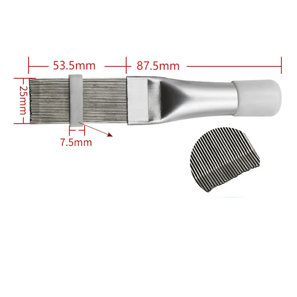 Air Conditioning Fin Condenser Comb Stainless Steel Fin Comb Refrigeration Service Tool Tilting Blade Cleaning Brush