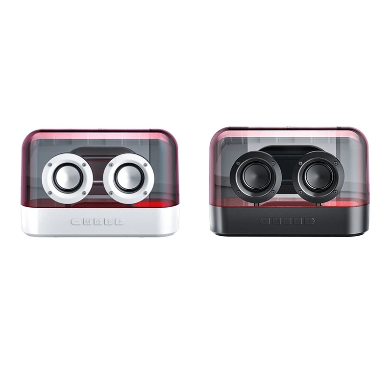 

New Colorful Lights Wireless Bluetooth Speaker Glazed Colorful Multifunction Subwoofer Desktop Volume Plug-In Speaker