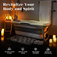 Adult Portable Bathtub, Large 56 Inch Foldable Bathtub, Ergonomically Designed for Quick and Easy Folding of The Bathtub 2