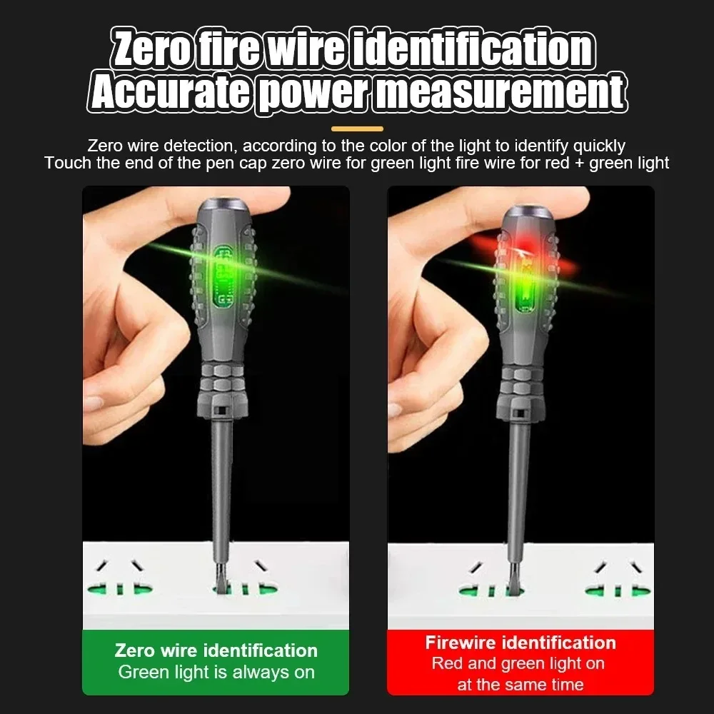 Description Picture 6 of itemIntelligent Voltage Tester Pen AC Non-contact Induction Test Pencil Voltmeter Power Detector Electrical Screwdriver Indicator