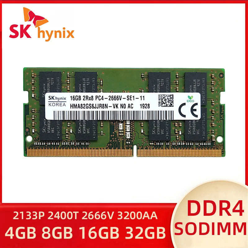 Memória para laptop SK hynix4GB 8GB 16GB 32GB SODIMM RAM MIniPC
