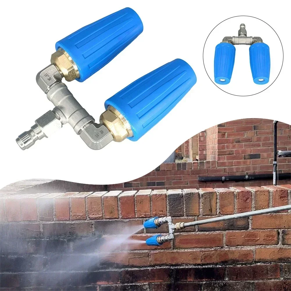 Buse Turbo Double Pour Nettoyeur Haute Pression – Pression Max 4000 PSI – Débit 4-6 GPM – Rotation 360° – 5 Buses Incluses