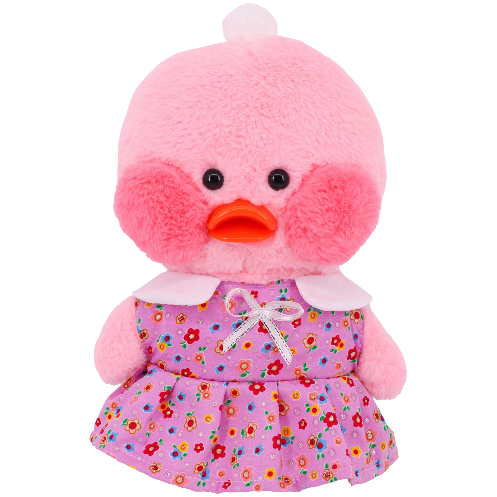 Pato Lalafanfan Branco DIY Kawaii com Roupa - Arrasaplay