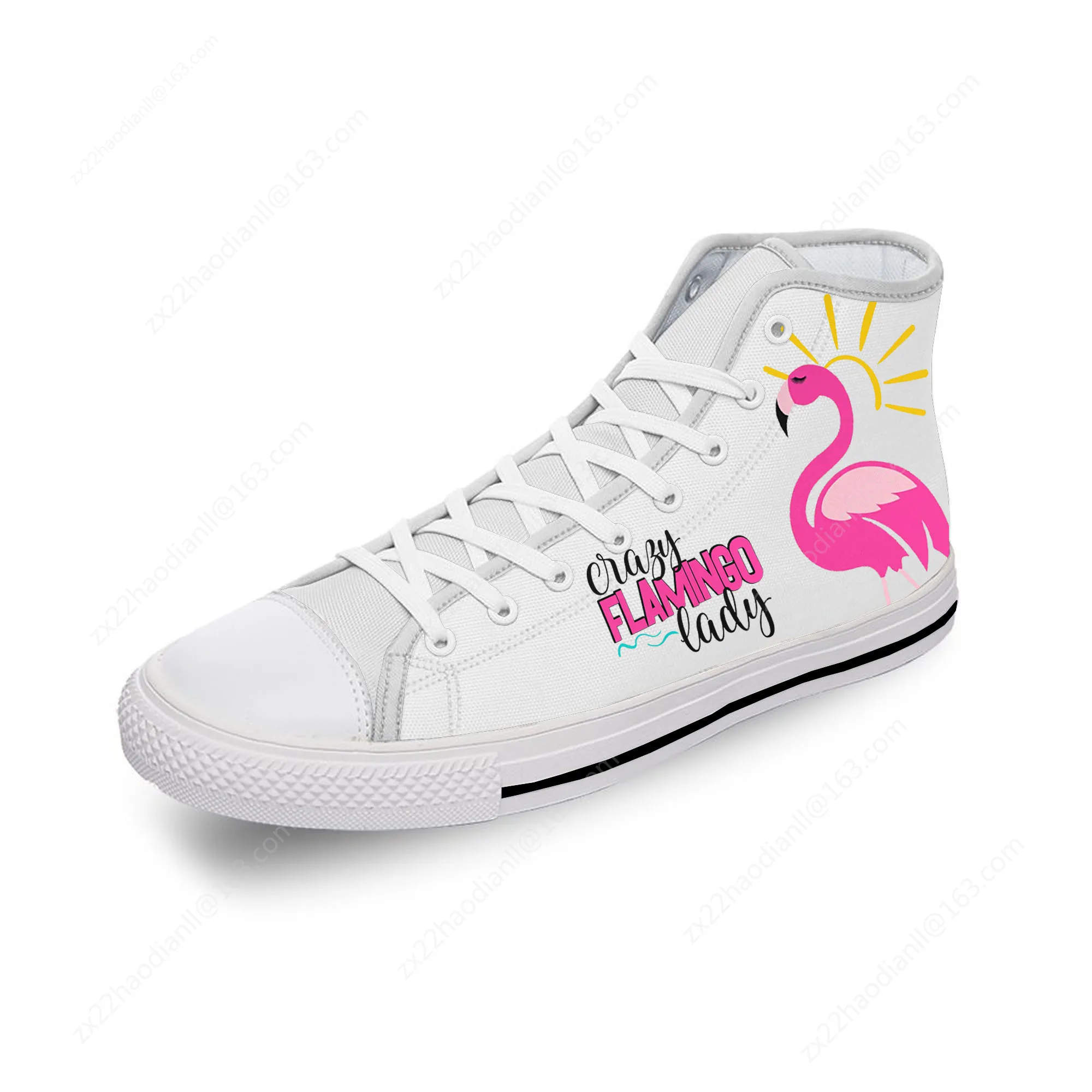 Cruise Lady Flamingos High Top Sneakers Mens Womens Teenager Casual Shoes Canvas Running Shoe 3D Print Designer Lightweight shoe