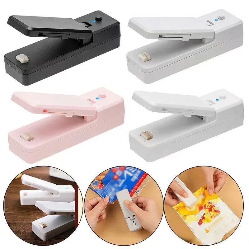 Mini Bag Sealer With Cutting Knife Snack Chips Plastic Bag Sealer Heat Seal  with Cutter Portable Mini Sealer Kitchen Gadget - AliExpress