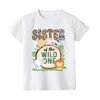 Wild One Family Matching outfit Jungle Party Dad Mom Sister Brother Baby Look clothes T-shirt One Birthday Family T Shirts Tops 5