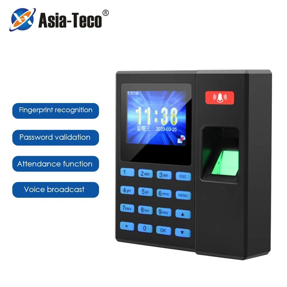 

2.4 inch 1000 User Fingerprint Time Attendance RFID Access Controler 125Khz RFID proximity Keypad Access Control System