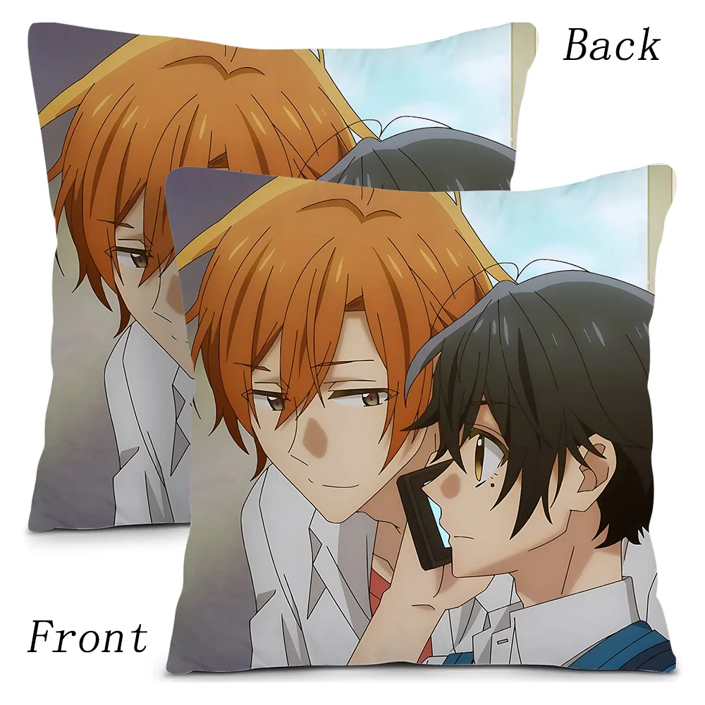 S-Sasaki and MiyanoS Pillow Covers Cartoon Sofa Decorative Home Double-sided Printing Short Plush Cute Cushion Cover 4