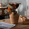 L9NB Rattan Woven Flower Vase Home Desktop Decor Rattan Material Home Garden Supplies 5
