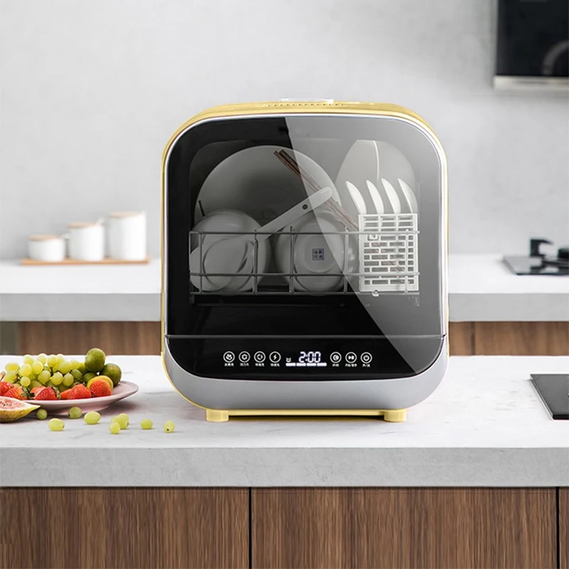 Stand-alone dishwasher automatic household desktop mini small intelligent dishwashing machine free installation 5