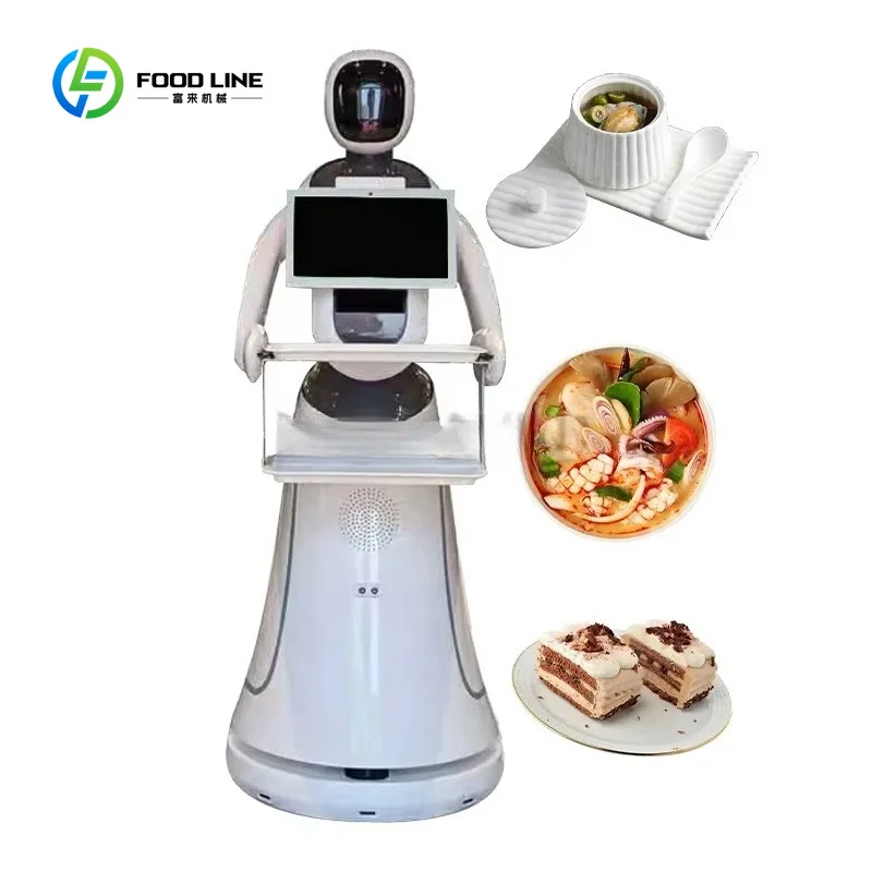 Robot Umanoide Elettrico Intelligente Personalizzato per Uso Commerciale / Robot per Consegna Cibo nei Ristoranti - immagine 5
